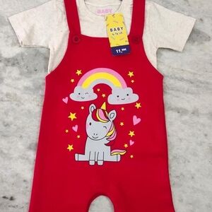 Baby overalls with tee, NWT, 6 months to 24 months sizes available